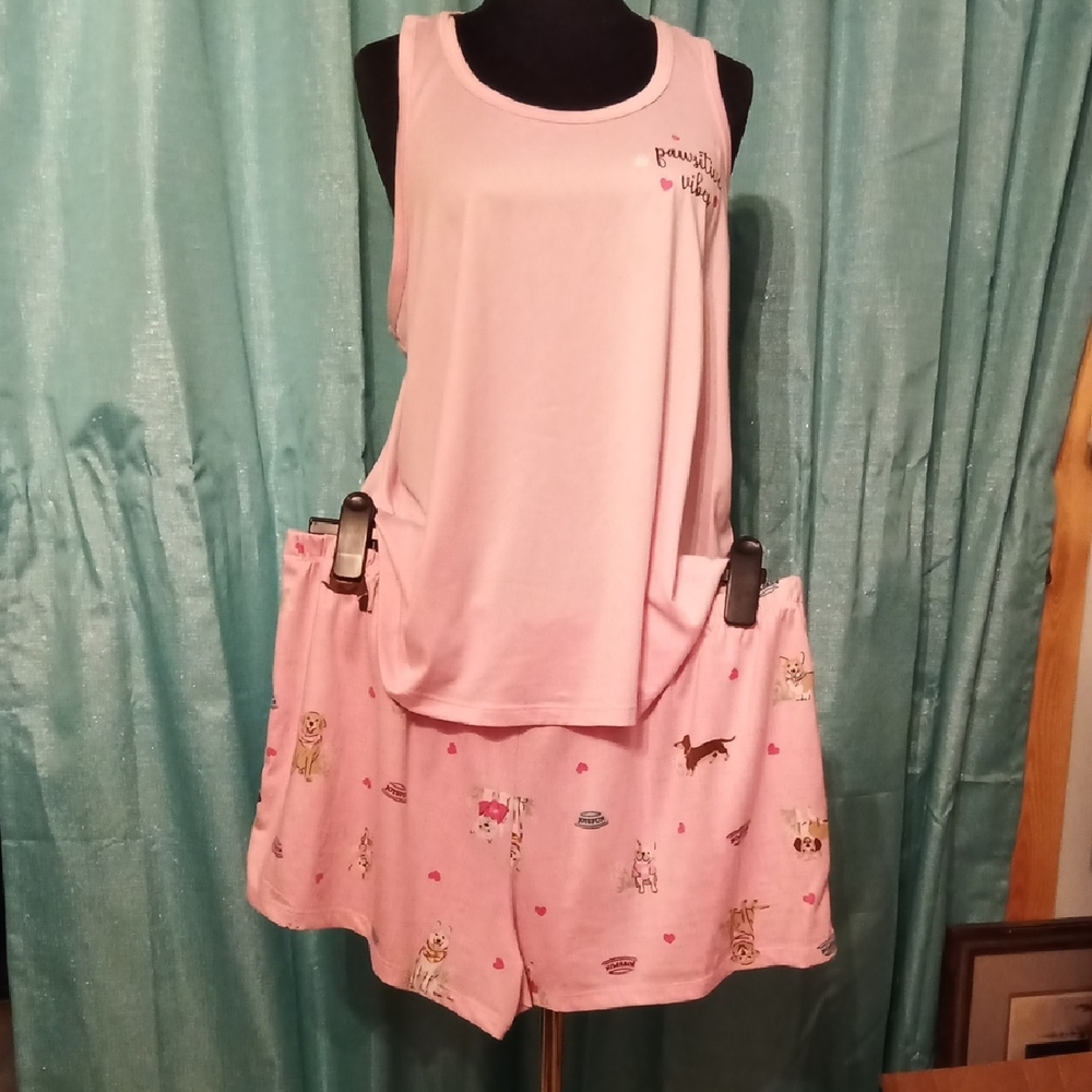 Charming Pink Pajama Set with Cute Prints